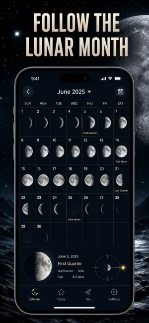 Moon Phase Tracker & Cycle screenshot 3