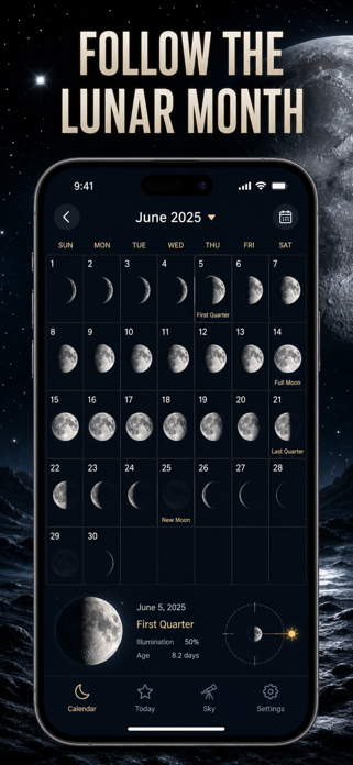 Moon Phase Tracker & Cycle Screenshot 3 of 10