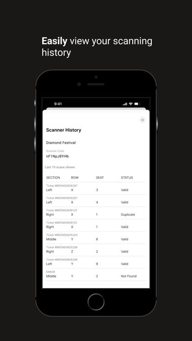 EventMania Ticket Scanner Screenshot