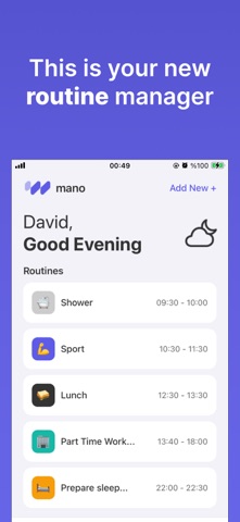 Create Routine - Mano screenshot