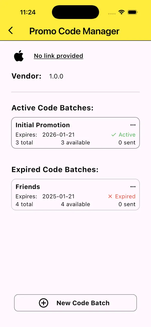 #2. Promo Code Manager (iOS) โดย: Canary Yellow Applications, LLC