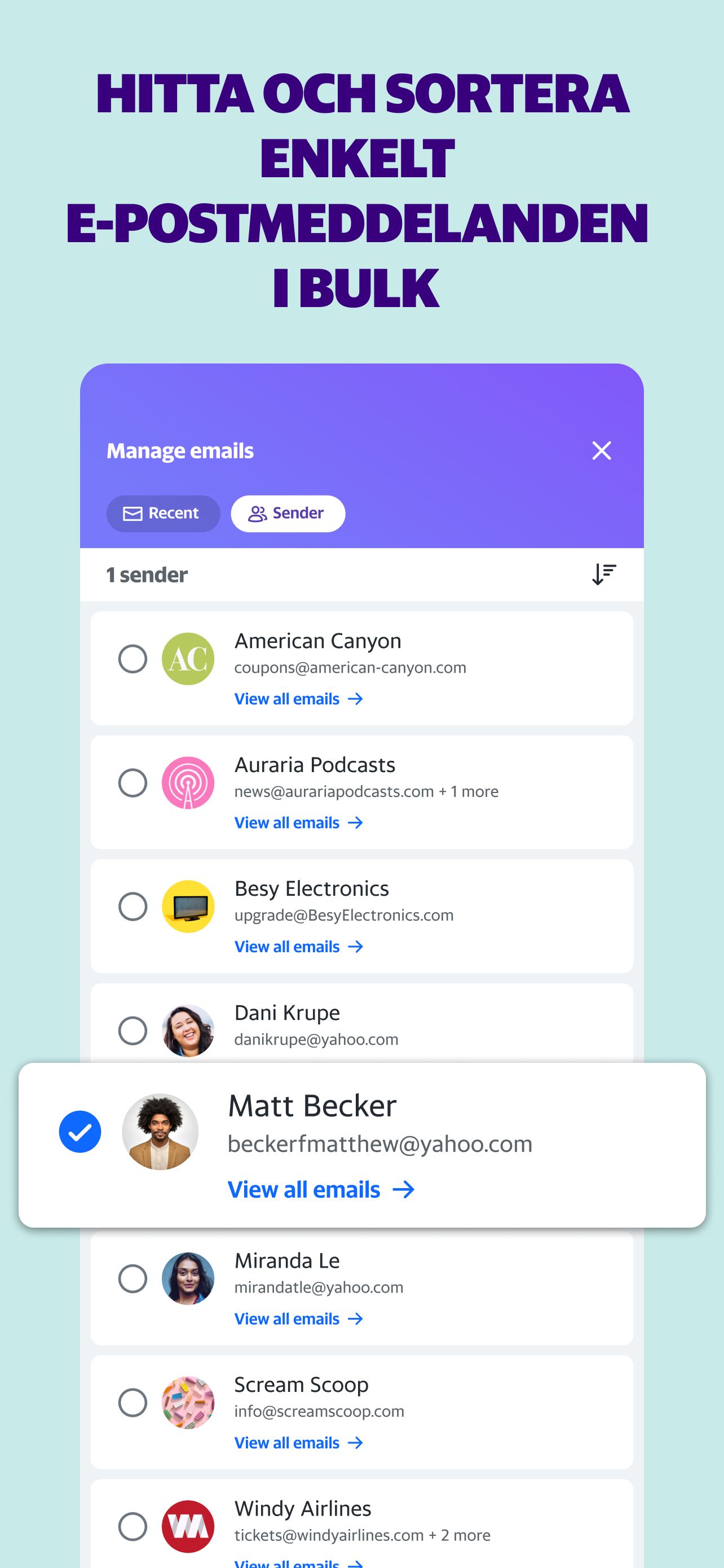 Yahoo Mail – Håll ordning