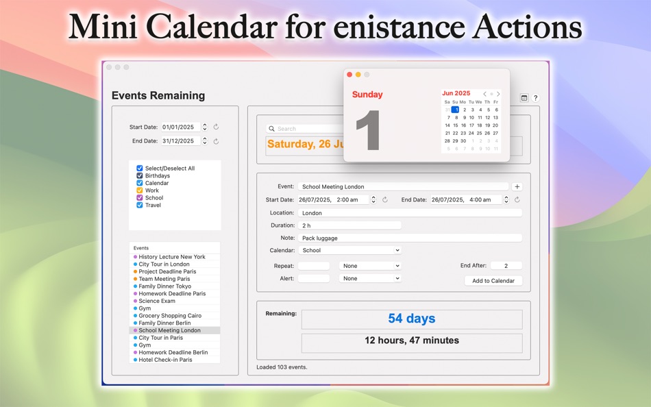 #2. Events Remaining (macOS) 게시자: Mohammad Alkhaldi