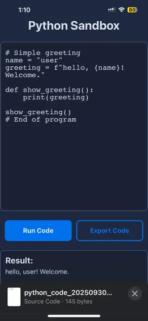 Python Sandbox screenshot 4