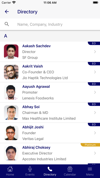 EO Mumbai Chapter Screenshot