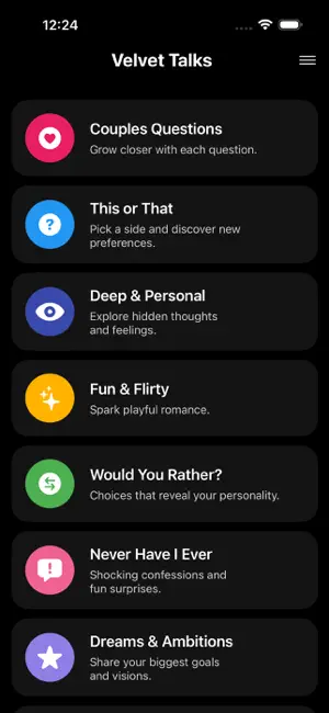 Couples Questions Velvet Talks screenshot 1