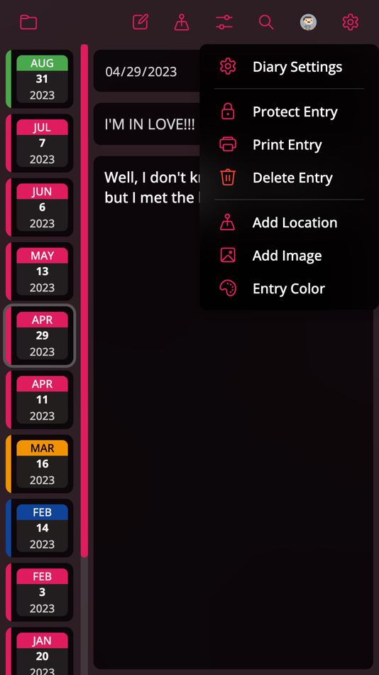 #3. EZ Diary App (iOS) 由: Brandon Stecklein