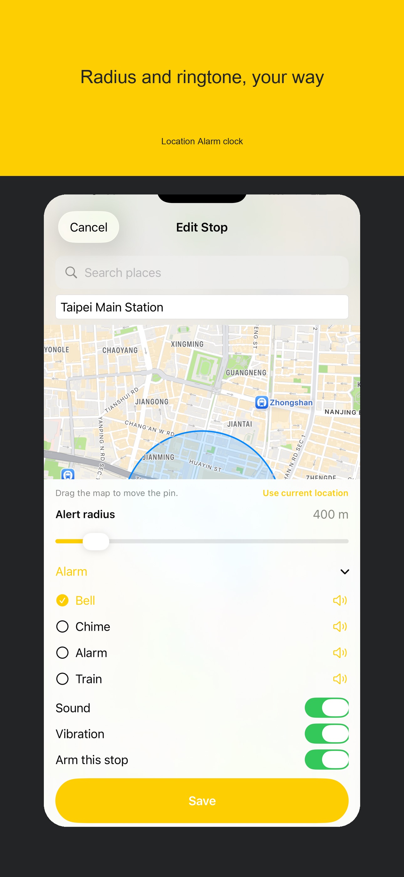 Screenshot 5 of Location Alarm clock