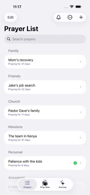 Prayer Journal & Answered List screenshot 3