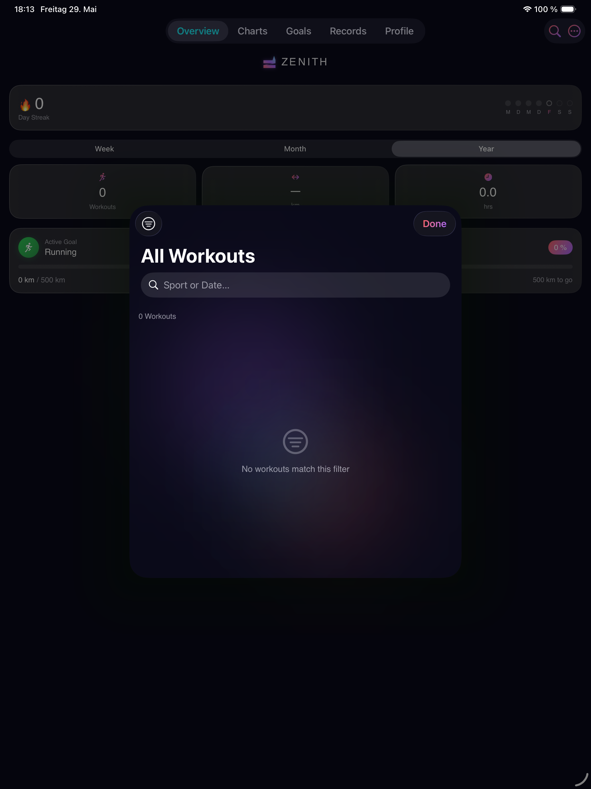 Zenith — Workout Tracker
