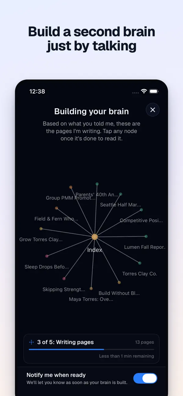 Screenshot #1 pour Iroh: Voice Second Brain