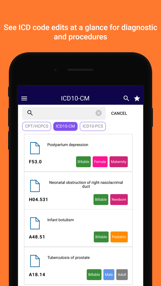 #6. iCoder CPT RVU ICD10 HCPCS (macOS) 来自: StarInix Corporation