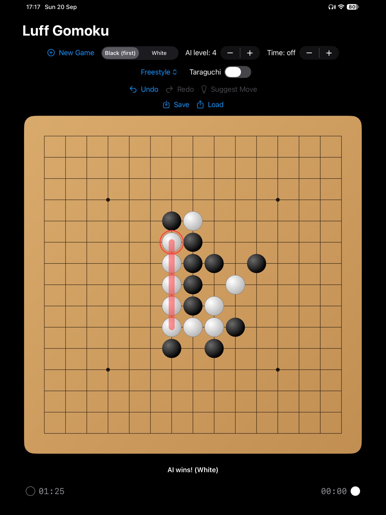Screenshot 2 of Luff Gomoku / Renju
