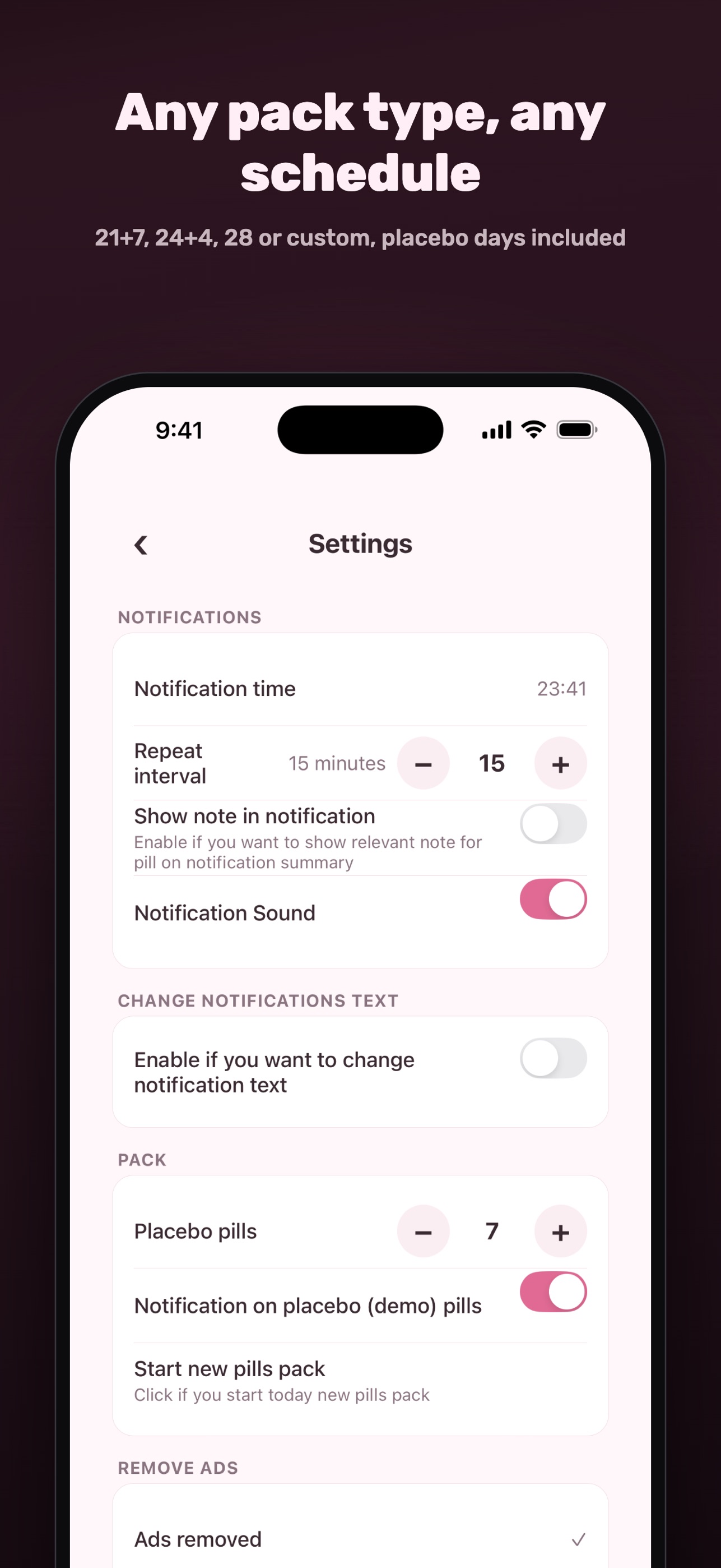 Screenshot 6 of Lady: Birth Control Reminder