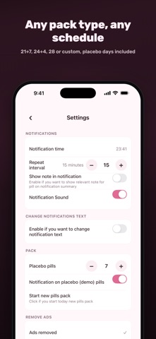Lady: Birth Control Reminder Screenshot 6 of 6