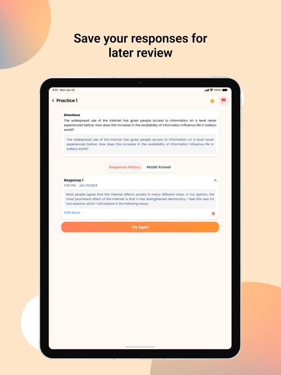 Practice for TOEFL® Test Pro iPad screenshot 7 - Education app
