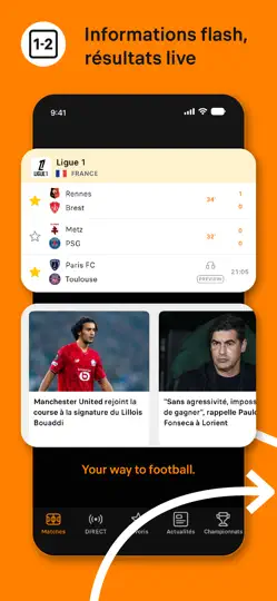 Capture d'écran de Soccerway: Résultats De Foot sur iPhone 1