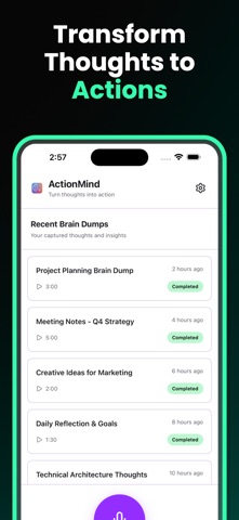 ActionMind: Voice Brain Dump screenshot