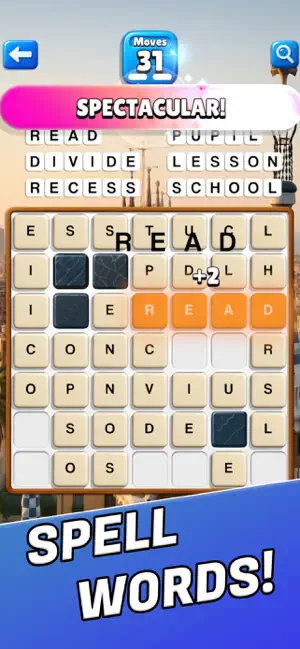 Word Slide Puzzle Vacation screenshot 2