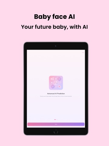 Baby AI face generator iPad screenshot