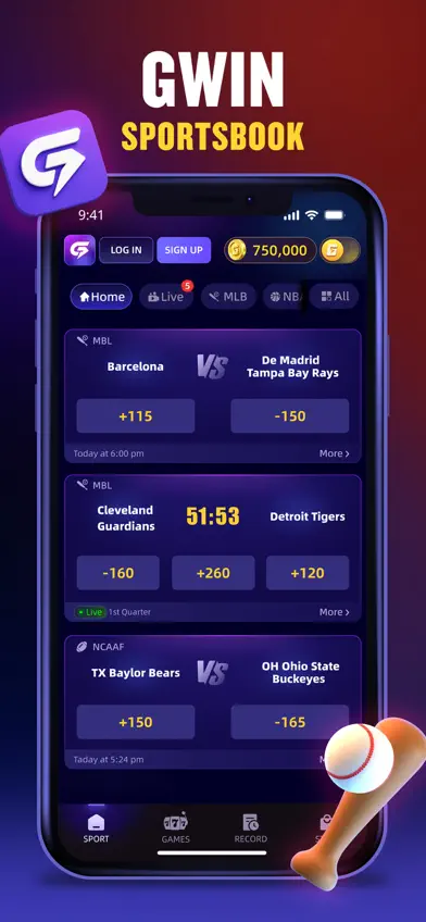 Gwin: Sportsbook For Cash &Fun screenshot 1