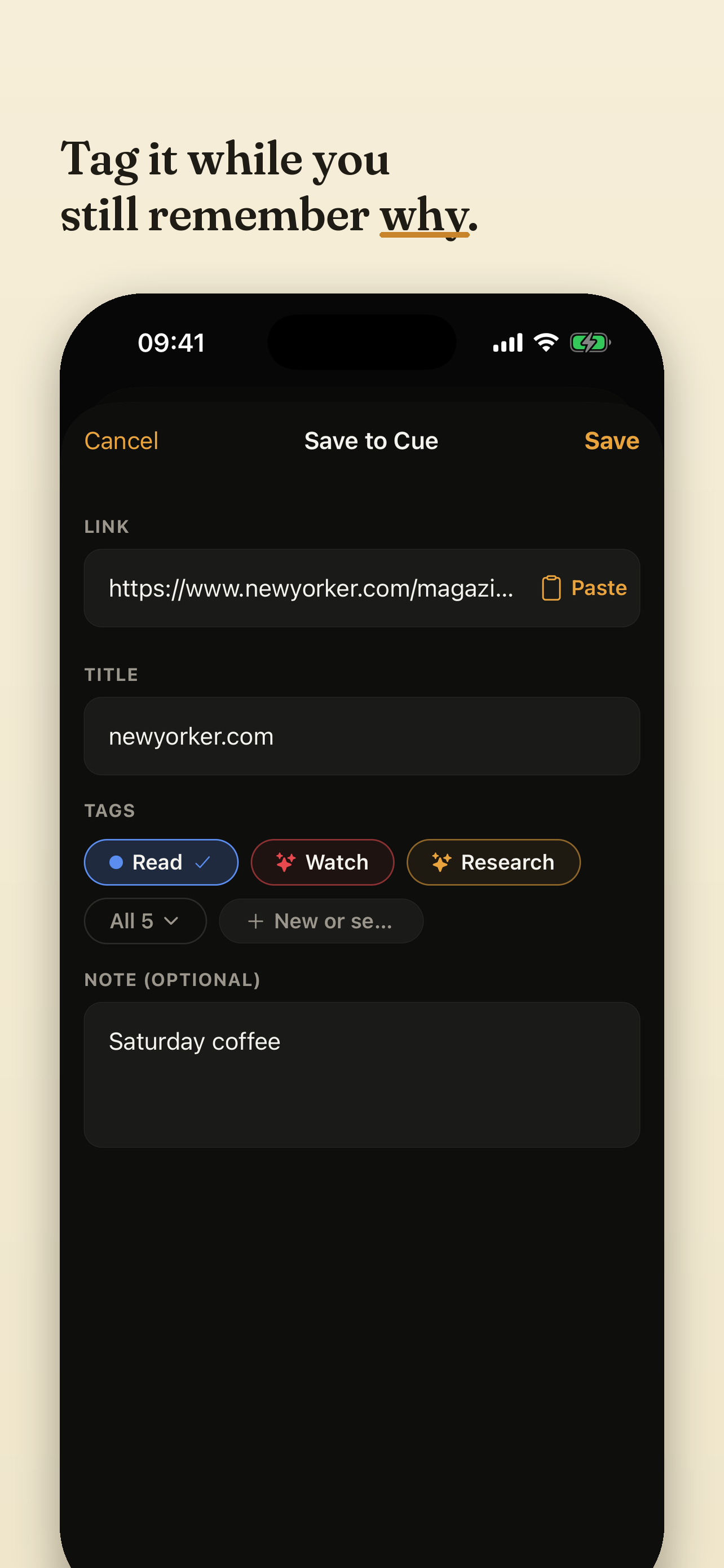 Cue — Read Later screenshot 2