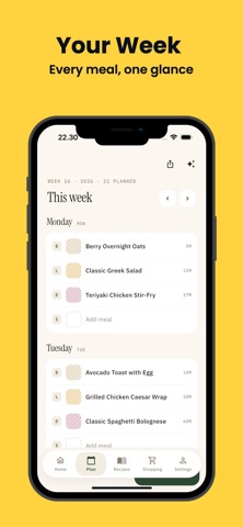 Larder: Meal Planner iPhone screenshot
