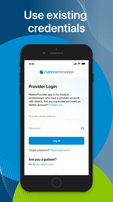 Natera Provider iPhone screenshot 1 - Medical app