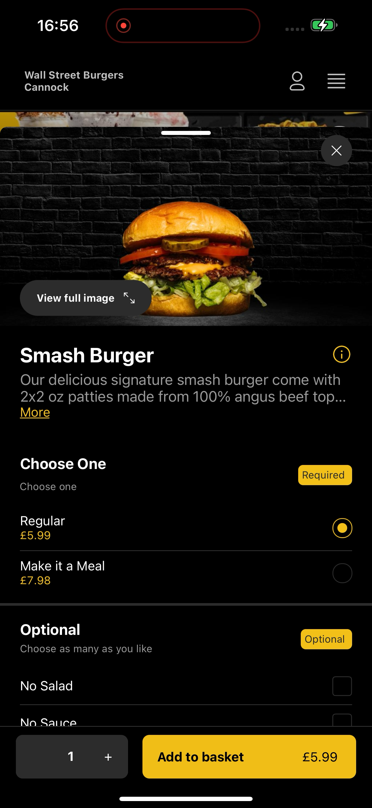 Wall Street Burger Cannock screenshot 8