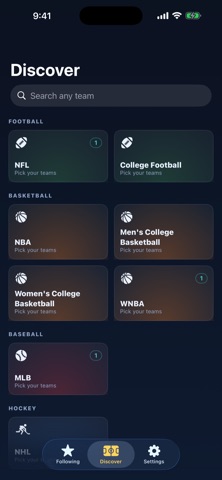 #1 Fan: Sports Calendar iPhone screenshot