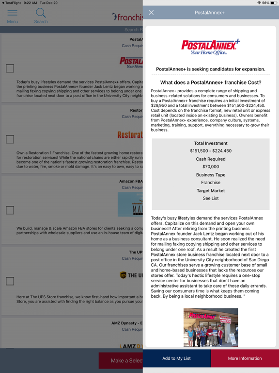 My Franchise iPad screenshot 3 - Business app