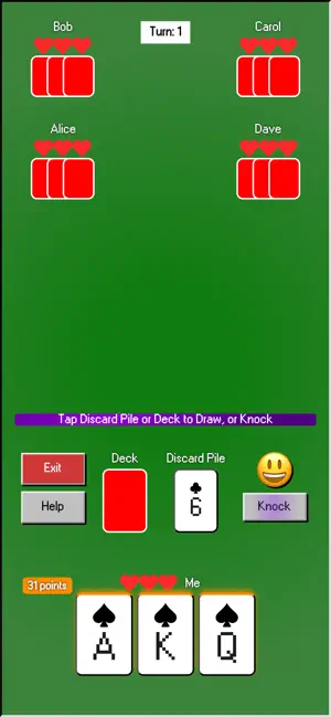Treinta y Uno - 31 Card Game screenshot 1