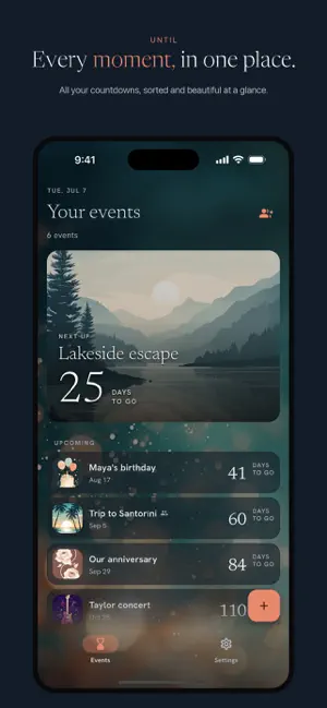 Until - Countdown & Reminder screenshot 1