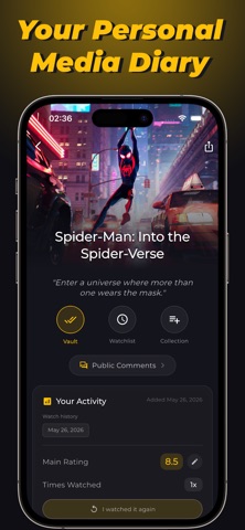 ViewVerse - Movie & TV Tracker iPhone screenshot