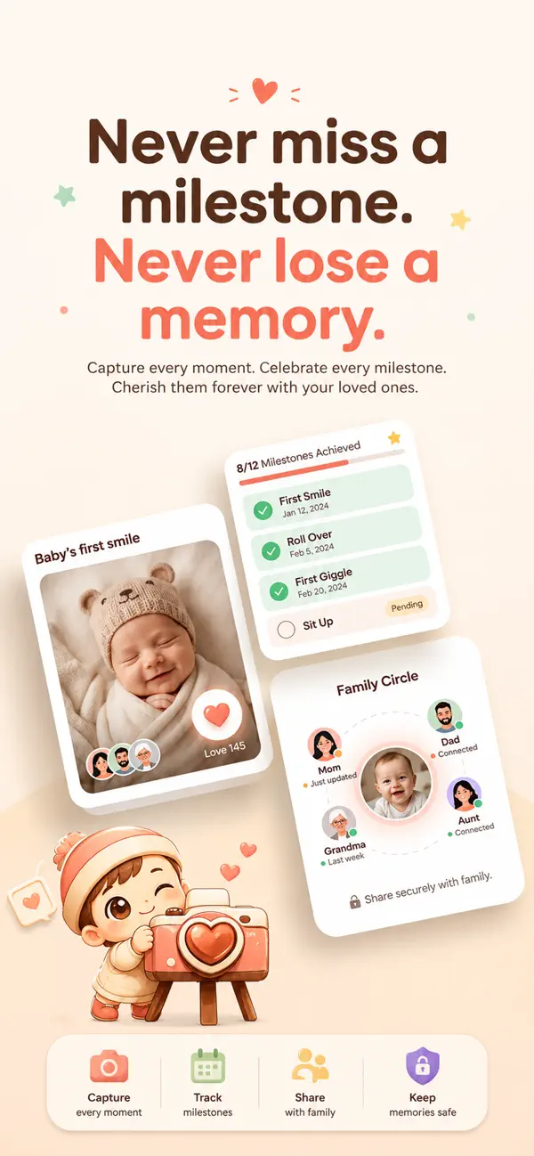 Screenshot #1 pour Aanvi: Album & journal bébé
