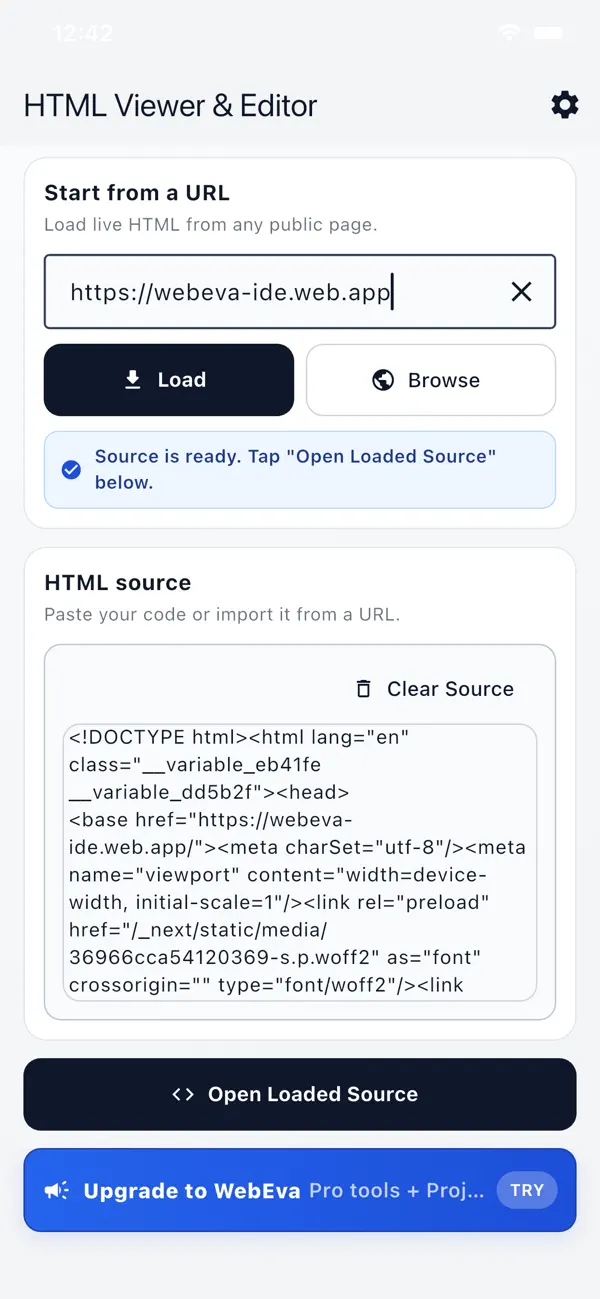 #1. HTML Viewer & Editor - Code (iOS) بواسطة: Sahana A S