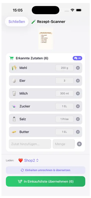 Einkaufsliste + Vorrat screenshot 8 of 9
