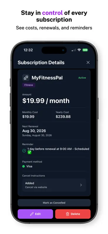 CancelCue Subscription Tracker screenshot 5 of 8