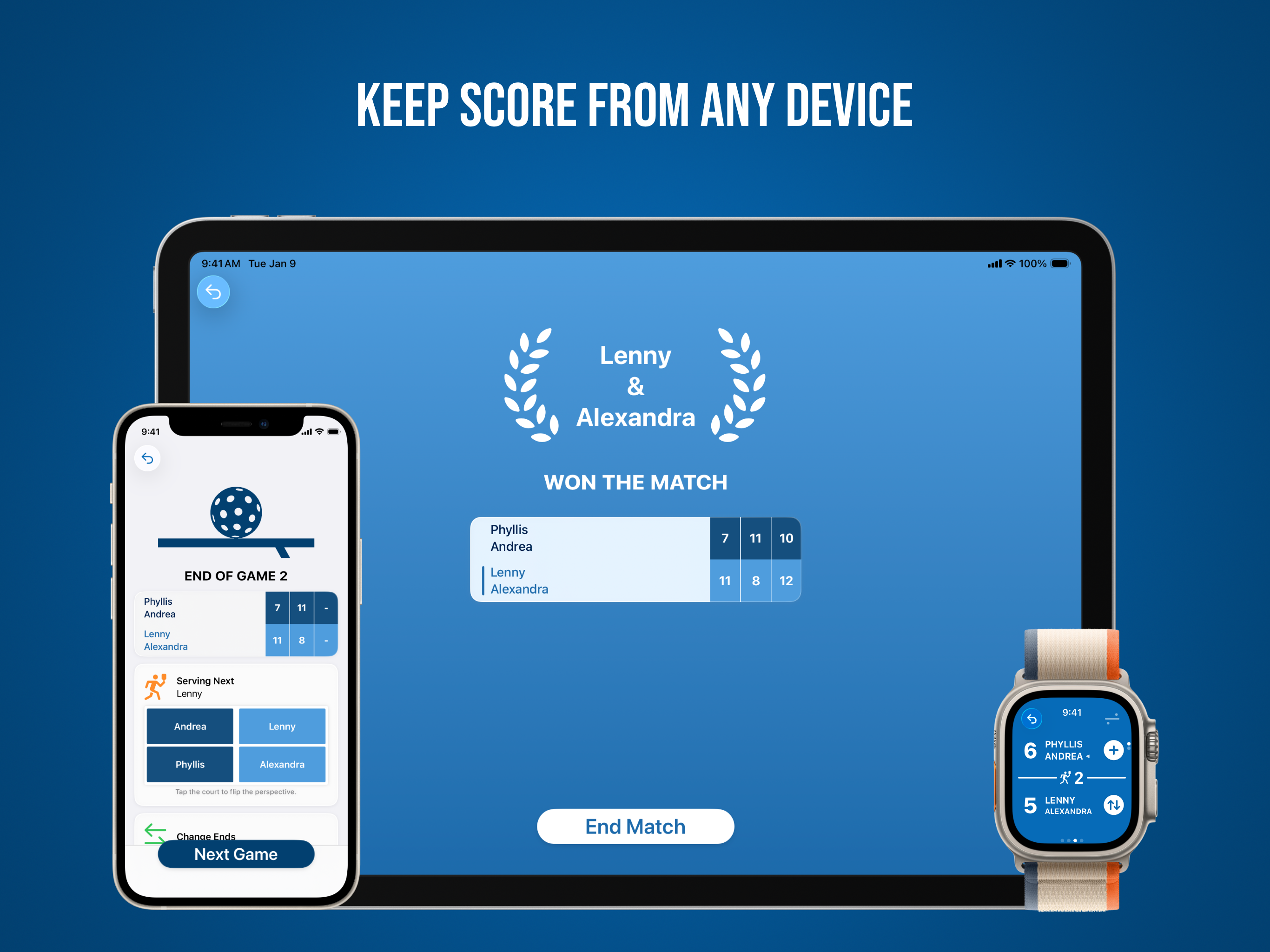 Pickleball Scorecard App