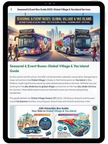 Abu Dhabi Bus Routes iPad screenshot