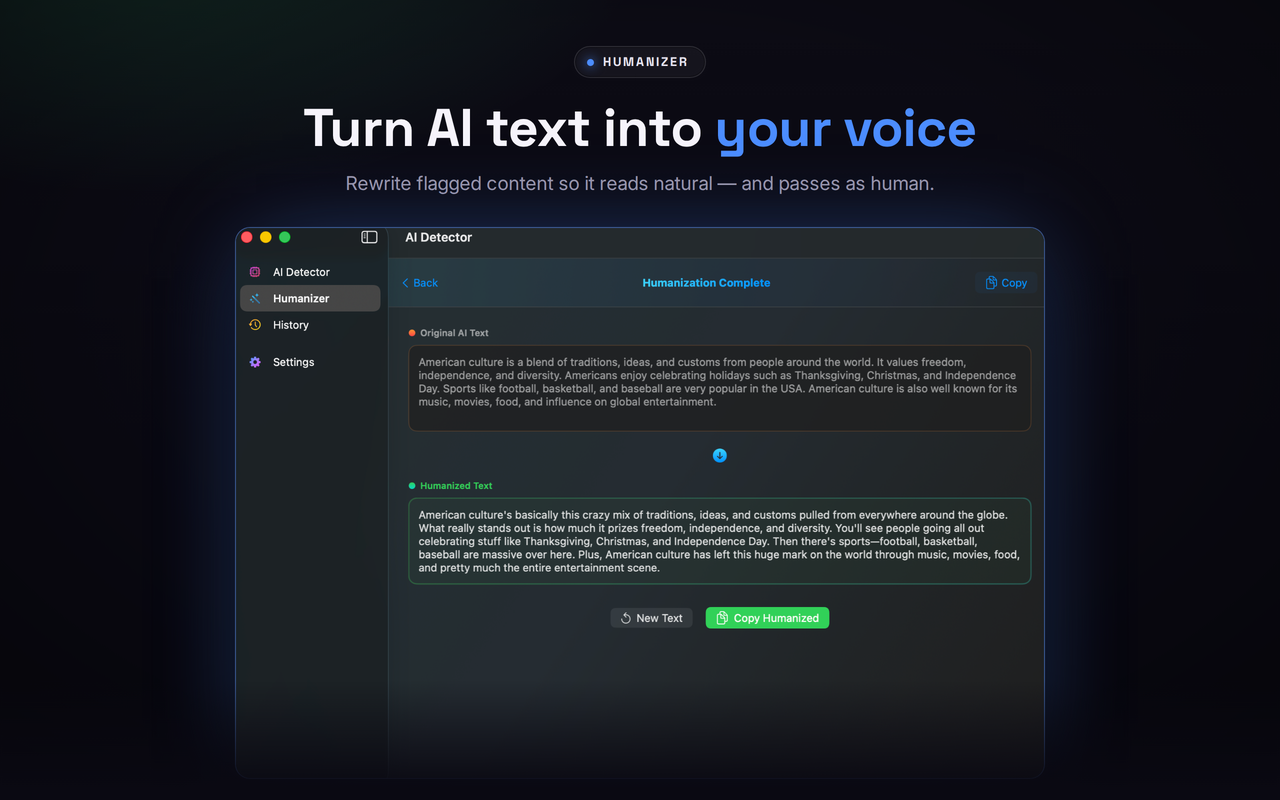 AI Detector & Humanizer App screenshot 9