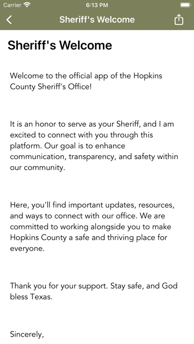 Hopkins County Sheriff TX Screenshot