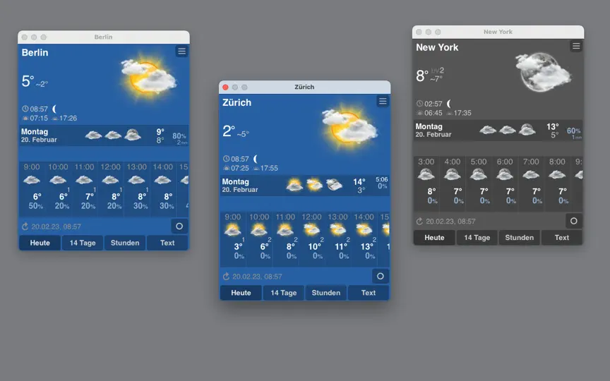 Screenshot von ClassicWeather auf dem iPhone 2
