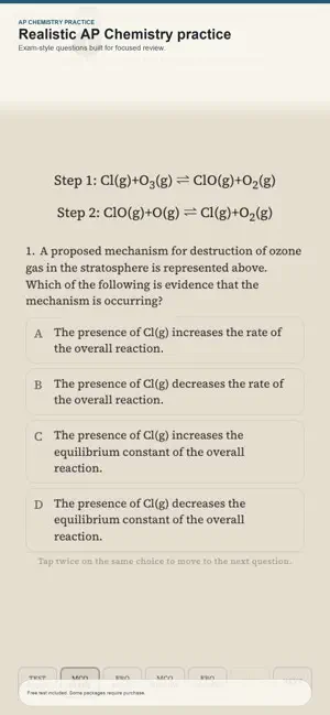 AP Chemistry Realistic Test screenshot 4