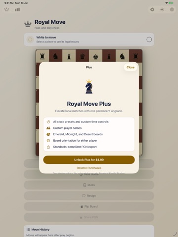 Royal Move iPad screenshot