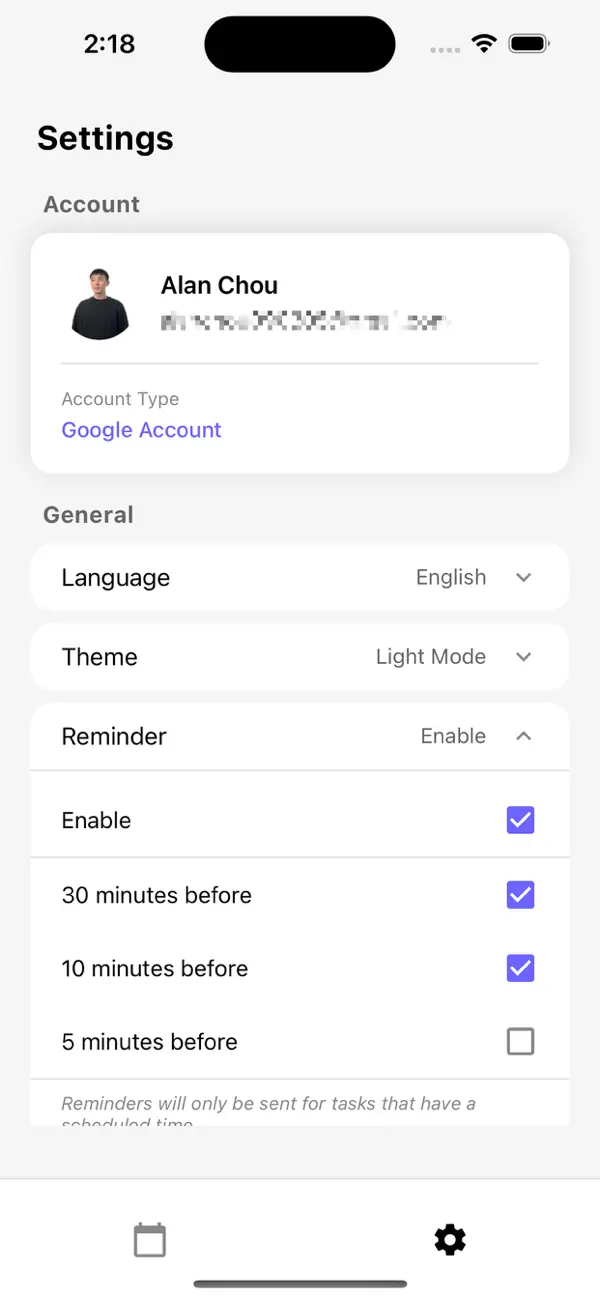 #4. TaskCal: Task Manager (iOS) De: Ting Yi Chou