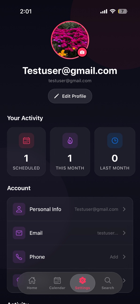 iPhone screenshot