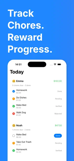 Chores and Allowance - EarnUp screenshot 1