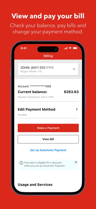 MyRogers - Manage your account screenshot 3 of 8