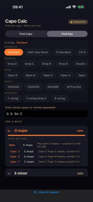 SUS4 Capo Calc: Find the Fret screenshot 4